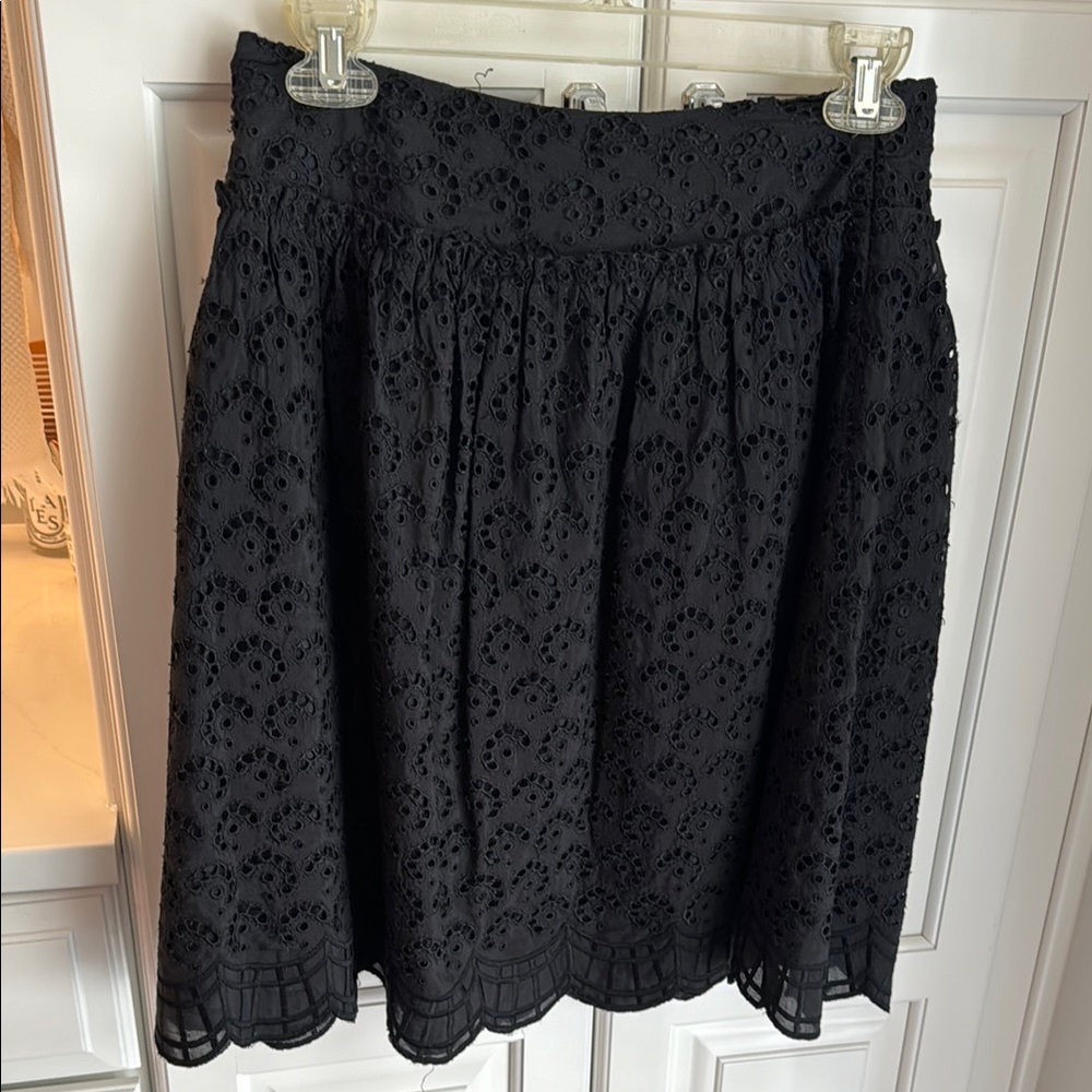 Black eyelet skirt
